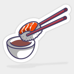 sashimi and sauce Sticker